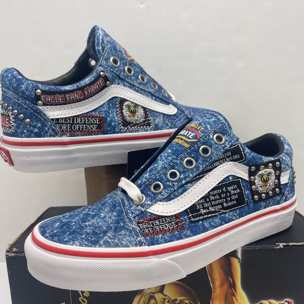 Vans WMNS Old Skool
Cobra Kai Multi/True White Sneakers 
VN0A3WKT6GL - Picture 8 of 16